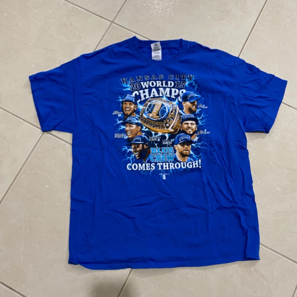 Kansas city world champions tee shirt.